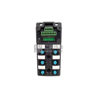 Alternative view of M12 Distribution Box 6-Port, Single Channel NPN, LED Indication, Standard Body PCB Interface