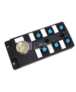 M12 Distribution Box 6-Port, Dual Channel NPN, LED Indication, Standard Body M23 Pre-Made Interface