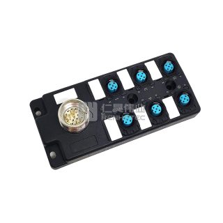 M12 Distribution Box 6-Port, Dual Channel PNP, LED Indication, Standard Body M23 Pre-Made Interface