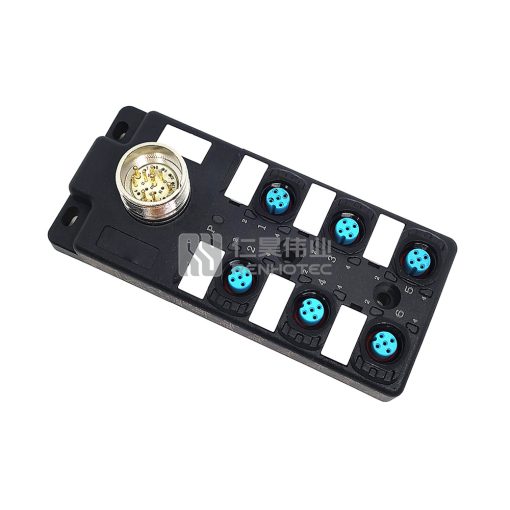 M12 Distribution Box 6-Port, Dual Channel PNP, LED Indication, Standard Body M23 Pre-Made Interface - Image 6