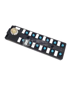 Распределительный блок M12 на 12 портов, одноканальный PNP, с LED-индикацией и стандартным корпусом, готовый интерфейс M23