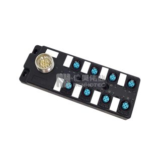 M12 Distribution Box 8-Port, Dual Channel PNP, LED Indication, Standard Body M23 Pre-Made Interface
