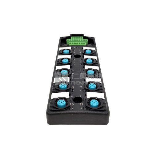 M12 Distribution Box 10-Port, Single Channel PNP, LED Indication, Standard Body PCB Interface - Image 5