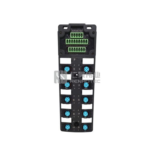 M12 Distribution Box 10-Port, Single Channel PNP, LED Indication, Standard Body PCB Interface - Image 3