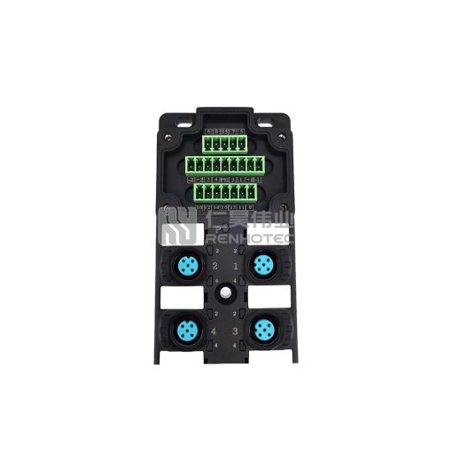 M12 Distribution Box 10-Port, Single Channel PNP, LED Indication, Standard Body PCB Interface - Image 7