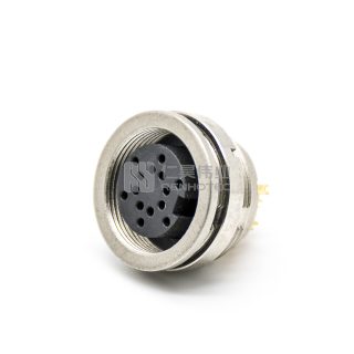 M16 Female Receptacle Bulkhead - Back Side Nut Solder Cup Mount