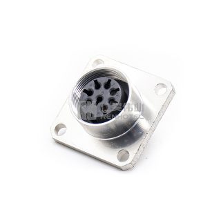 M16 Female Receptacle Flange Solder Cup Mount