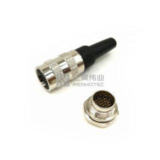 M16 Male Field Wireable Connectors Solder Cup Mount