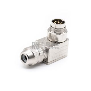 Alternative view of M16 Male Right Angle Field Wireable Connectors Solder Mount