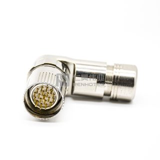 Alternative view of M23 мужской прямоугольный штекер с чашкой припоя/винтовым клеммным креплением