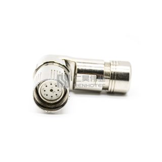 M23 женский прямоугольный штекер с чашкой припоя/винтовым клеммным креплением