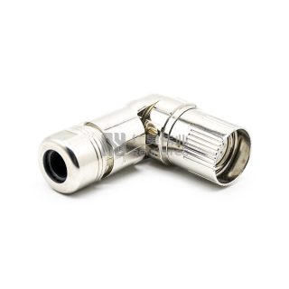 Alternative view of M23 Female Right Angle Plug Solder Cup/Screw Terminal Mount