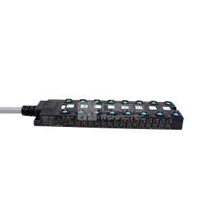 Alternative view of M8 Distribution Box 16-Port with PUR/PVC Cable Gray