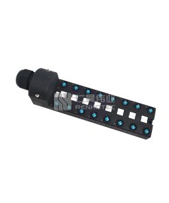 M8 Distribution Box 16-Port, Single Channel NPN, LED Indication, Wide Body PCB Interface with Junction Box