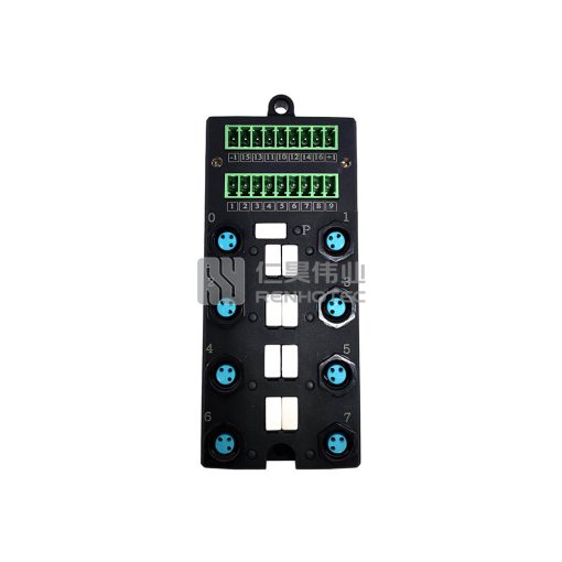 M8 Distribution Box 8-Port, Single Channel PNP, LED Indication, Wide Body PCB Interface - Image 6