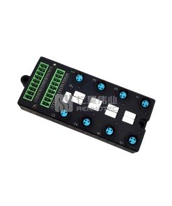 M8 распределительный блок на 8 портов, одноканальный NPN, с LED-индикацией, широкий корпус, интерфейс PCB