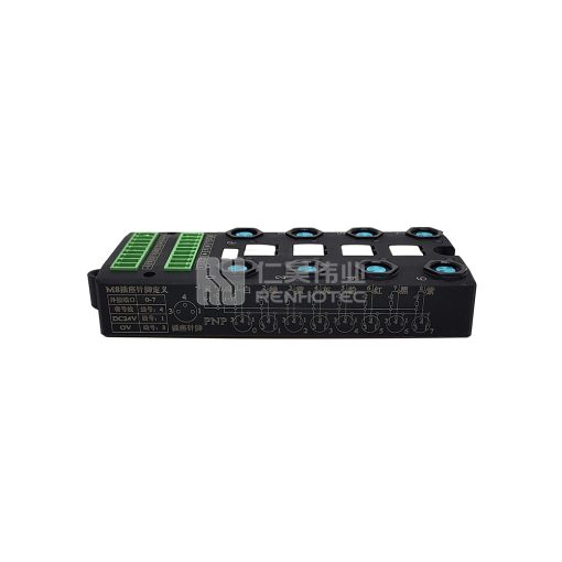 M8 Distribution Box 8-Port, Single Channel PNP, LED Indication, Wide Body PCB Interface - Image 5