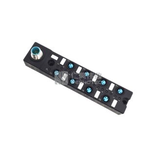 M8 Distribution Box 8-Port, Single Channel NPN, LED Indication, Narrow Body M12 Pre-Made Interface