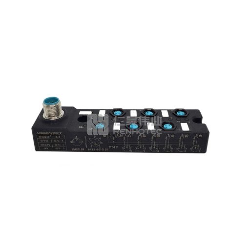 M8 Distribution Box 6-Port, Single Channel PNP, LED Indication, Narrow Body M12 Pre-Made Interface - Image 4