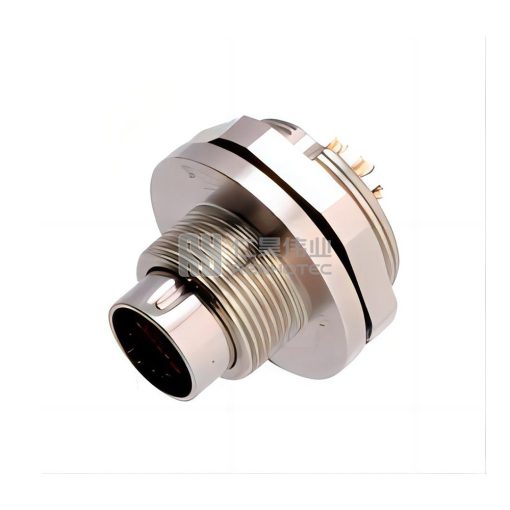 M9 Male Receptacle Bulkhead - Back Side Nut Solder Cup Mount