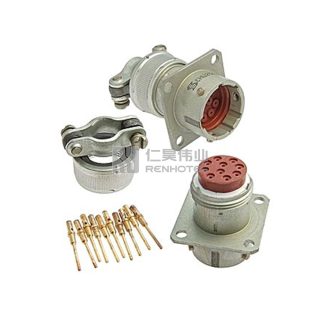 Серия СНЦ23 Панцирь размер 18 10 контактный гнездо с прямым хвостовым креплением (позиция ключа: B) - СНЦ23-10/18Р-2Б-В