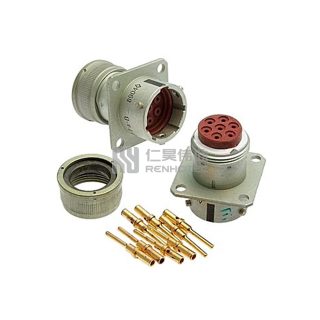 ZH23 Series Shell Size 18 7 Pin Male Socket with Simple Tail Attachment (Key Position: A) - СНЦ23-7/18В-1А-В