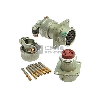 ZH23 Series Shell Size 18 7 Pin Female Socket with Straight Tail Attachment (Key Position: A) - СНЦ23-7/18Р-2А-В
