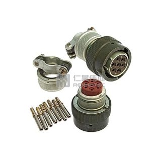ZH23 Series Shell Size 18 7 Pin Female Plug with Straight Tail Attachment (Key Position: A) - СНЦ23-7/18Р-6А-В