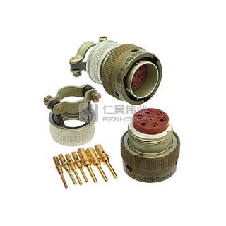 ZH23 Series Shell Size 22 7 Pin Male Plug with Straight Tail Attachment (Key Position: A) - СНЦ23-7/22В-6А-В