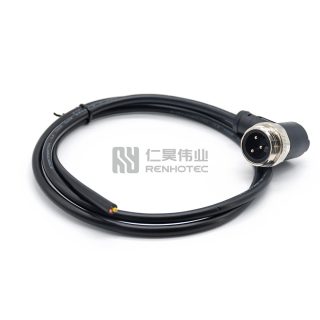 Mini Change 7/8"Male Single Ended Power Cable Right Angle with 18AWG Cable