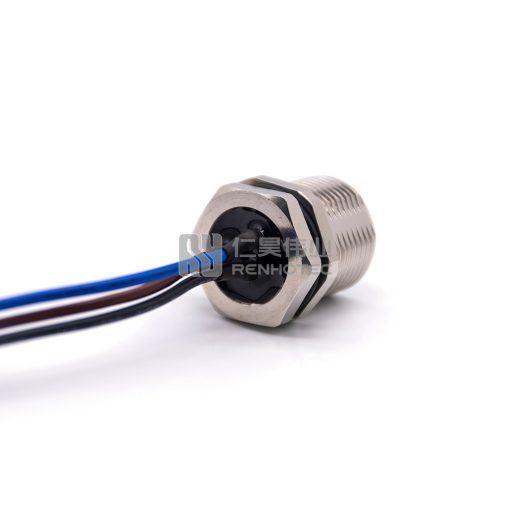 Mini Change 7/8"Socket Male Single Ended Power Cable Bulkhead Front Fastened with 18AWG Cable — изображение 2