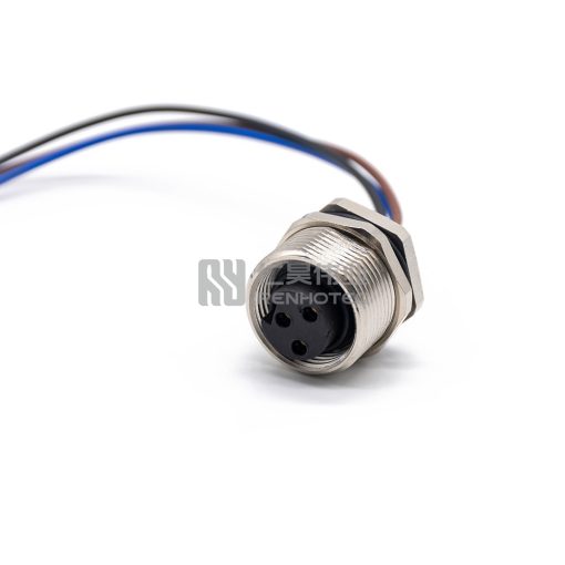 Mini Change 7/8"Socket Female Single Ended Power Cable Bulkhead Front Fastened with 18AWG Cable — изображение 5