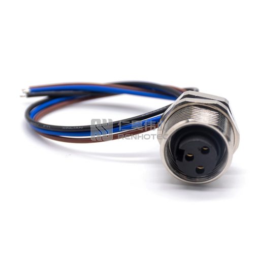 Mini Change 7/8"Socket Female Single Ended Power Cable Bulkhead Front Fastened with 18AWG Cable — изображение 4