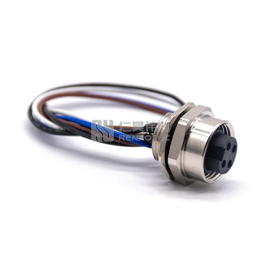 Mini Change 7/8"Socket Female Single Ended Power Cable Bulkhead Back Fastened with 18AWG Cable — изображение 6