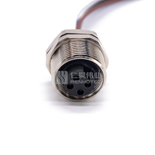 Mini Change 7/8"Socket Female Single Ended Power Cable Bulkhead Front Fastened with 18AWG Cable — изображение 3