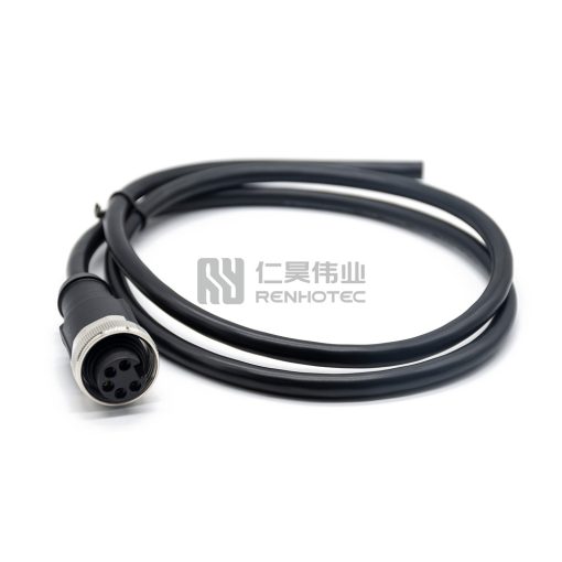 Mini Change 7/8"Female Single Ended Power Cable Right Angle with 18AWG Cable