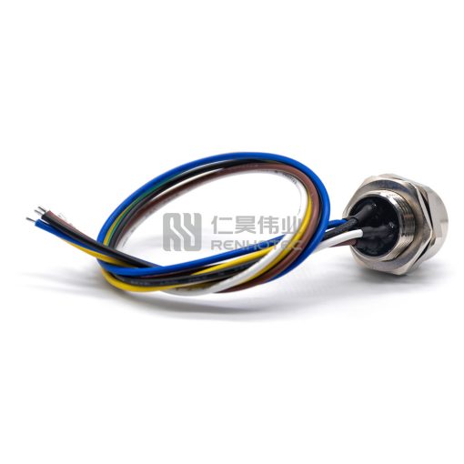 Mini Change 7/8"Socket Female Single Ended Power Cable Bulkhead Back Fastened with 18AWG Cable — изображение 3