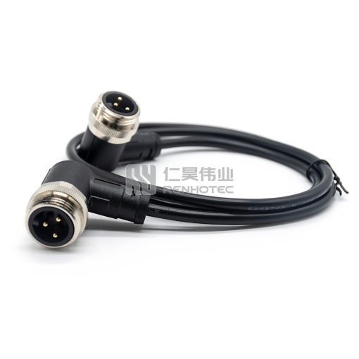 Mini Change 7/8"Male to Male Power Cable Right Angle with 18AWG Cable