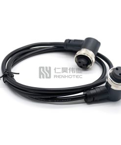 Mini Change 7/8"Female to Female Power Cable Right Angle with 18AWG Cable