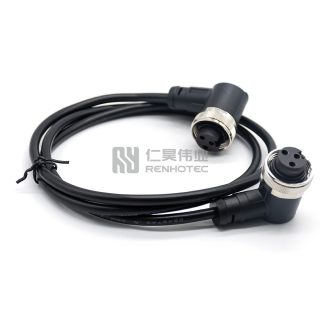 Mini Change 7/8"Female to Female Power Cable Right Angle with 18AWG Cable