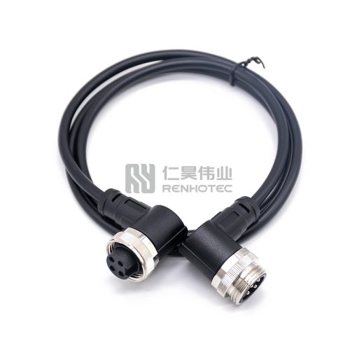 Mini Change 7/8"Male to Female Power Cable Right Angle with 18AWG Cable