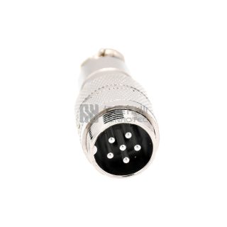 Alternative view of GX20 Butt-Joint Type Male Plug Threaded Cable Mount Solder Silver