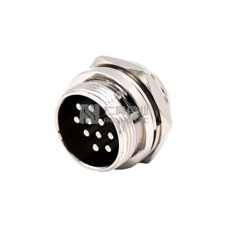 Alternative view of GX20 Standard Type Male Socket Threaded Cable Mount Solder Silver