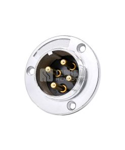 GX40 3-отверстие фланцевая мужская розетка с резьбой для монтажа на панели и пайки серебром