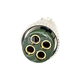GX50 Standard Type Female Plug Threaded Cable Mount Solder Silver