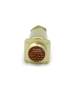 Threaded PC19ZPJ 19 Pin Male Straight Butt Joint Plug Solder Cups