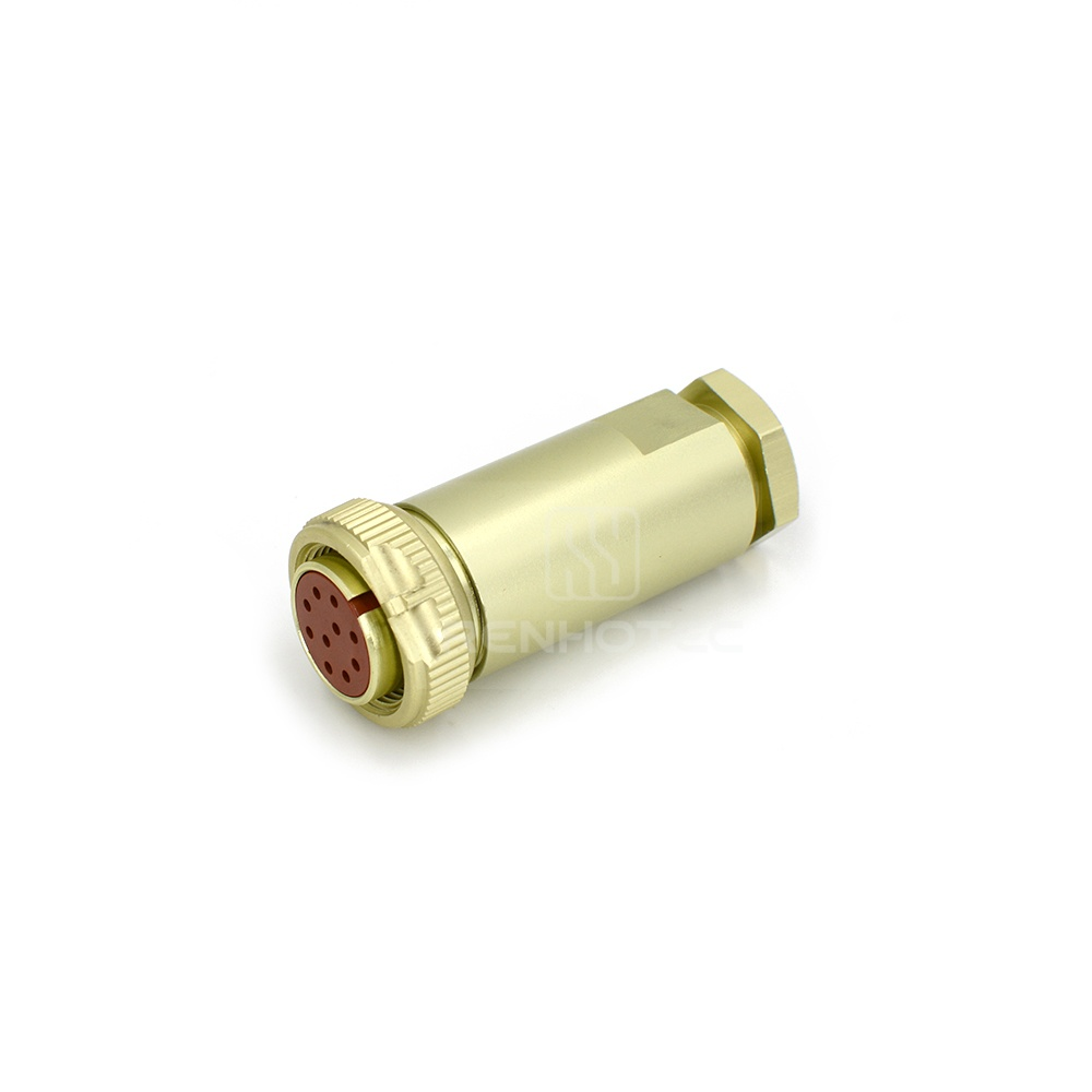 Threaded PC10TK 10 Pin Female Straight Plug Solder Cups - Image 3