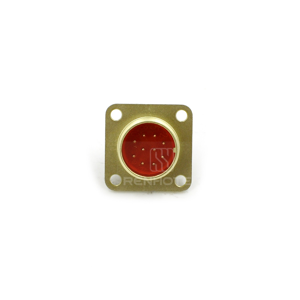 Threaded PC10ZJ 10 Pin Male Flange Socket Solder Cups - Image 4