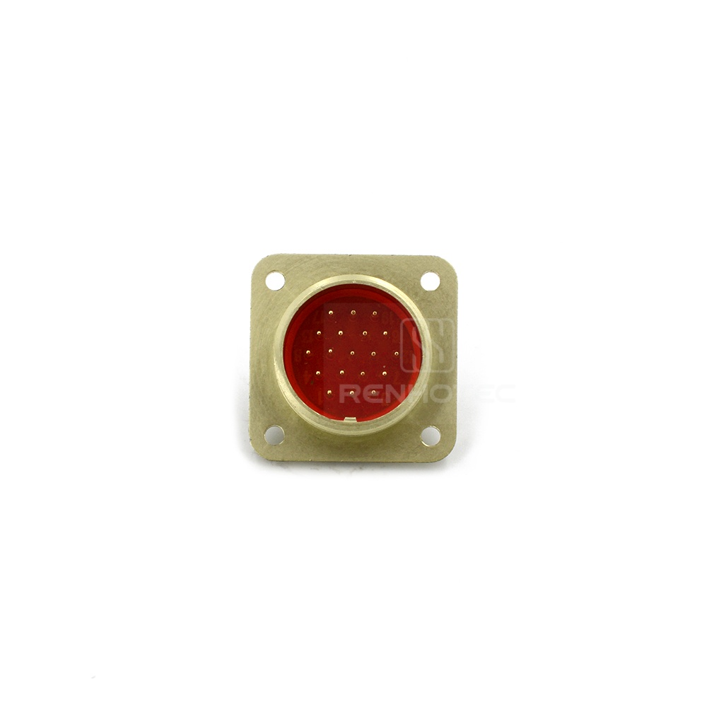 Threaded PC19ZJ 19 Pin Male Flange Socket Solder Cups - Image 4