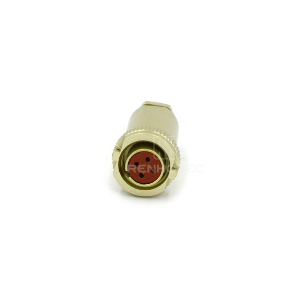 Threaded PC4TK 4 Pin Female Straight Plug Solder Cups - Image 2